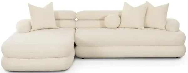 Lulu Cream Boucle Modular LAF Sectional