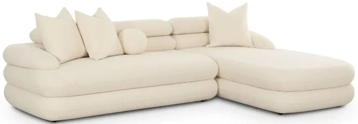 Lulu Cream Boucle Modular RAF Sectional