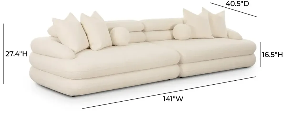 Lulu Cream Boucle Modular Sofa