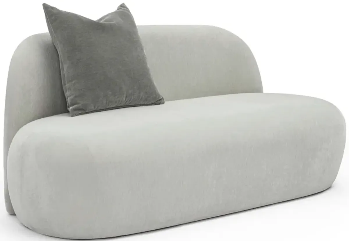 Carraway Grey Upcycled Chenille Loveseat