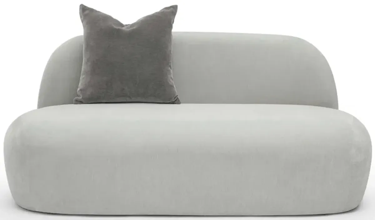 Carraway Grey Upcycled Chenille Loveseat