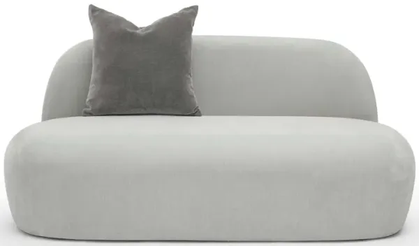 Carraway Grey Upcycled Chenille Loveseat