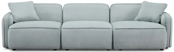 Travie Sea Blue Performance Corduroy Velvet Modular Sofa