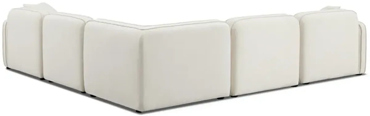 Travie Sand Upcycled Linen Modular L-Sectional
