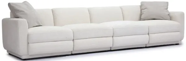 Perry Cream Chenille Modular Long Sofa