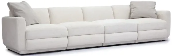 Perry Cream Performance Chenille Modular Long Sofa