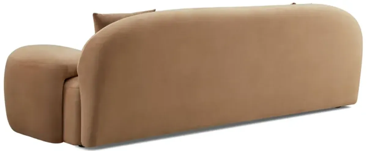 Allegra Cafe Au Lait Performance Velvet Sofa