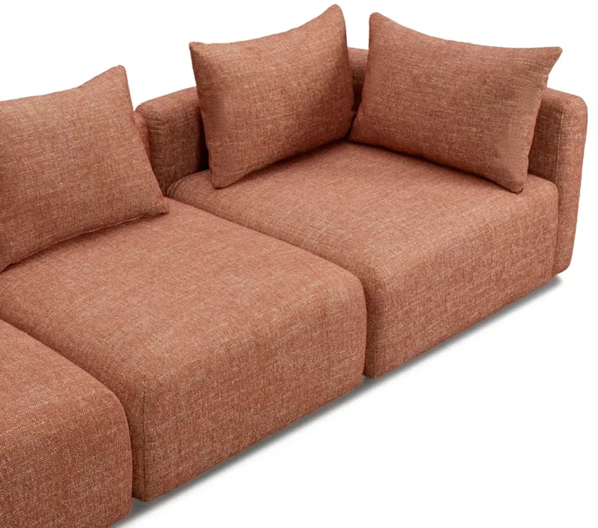 Hangover Sedona Red Textured Fabric Sofa