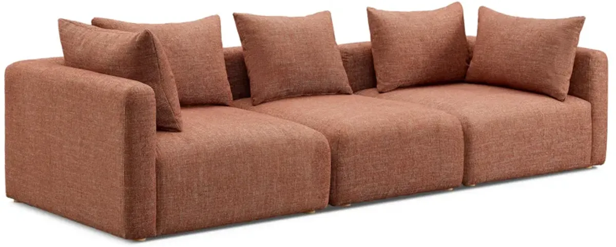 Hangover Sedona Red Textured Fabric Sofa