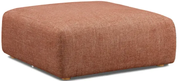 Hangover Sedona Red Textured Fabric Ottoman