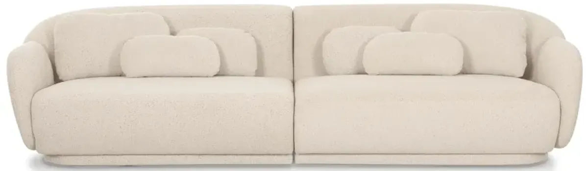 Misty Cream Boucle Modular 4-Seater Sofa