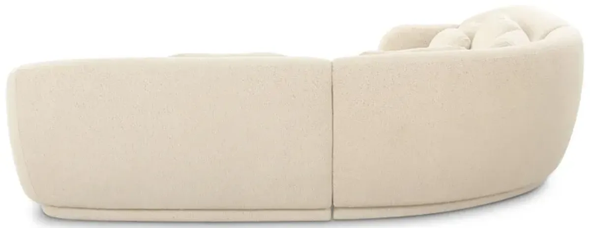 Misty Cream Boucle Modular L-Sectional