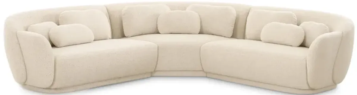 Misty Cream Boucle Modular L-Sectional