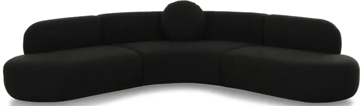 Broohah Black Boucle Sectional