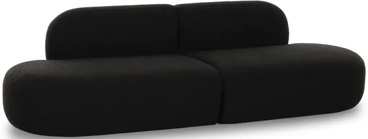Broohah Black Boucle Sofa