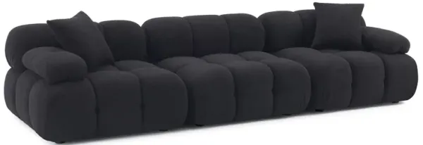 Calliope Black Vegan Shearling Modular Sofa