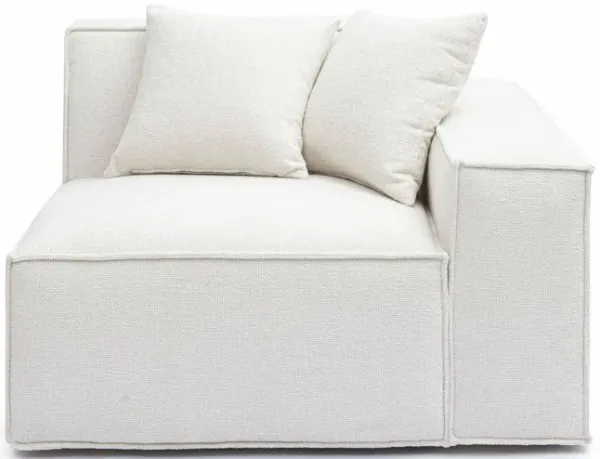 Mindy Cream Chenille Basketweave RAF Corner Chair