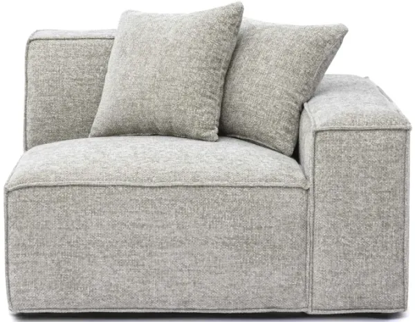 Mindy Taupe Chenille Basketweave RAF Corner Chair