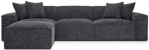 Mindy Charcoal Chenille Basketweave Modular Sectional