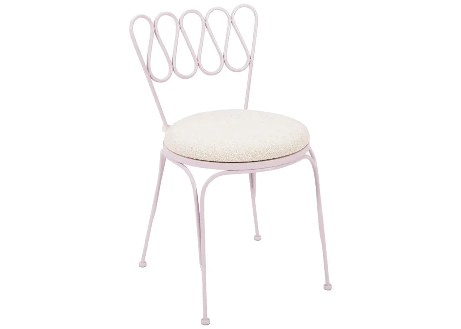 Erica Pink Wrought Iron Outdoor Chair