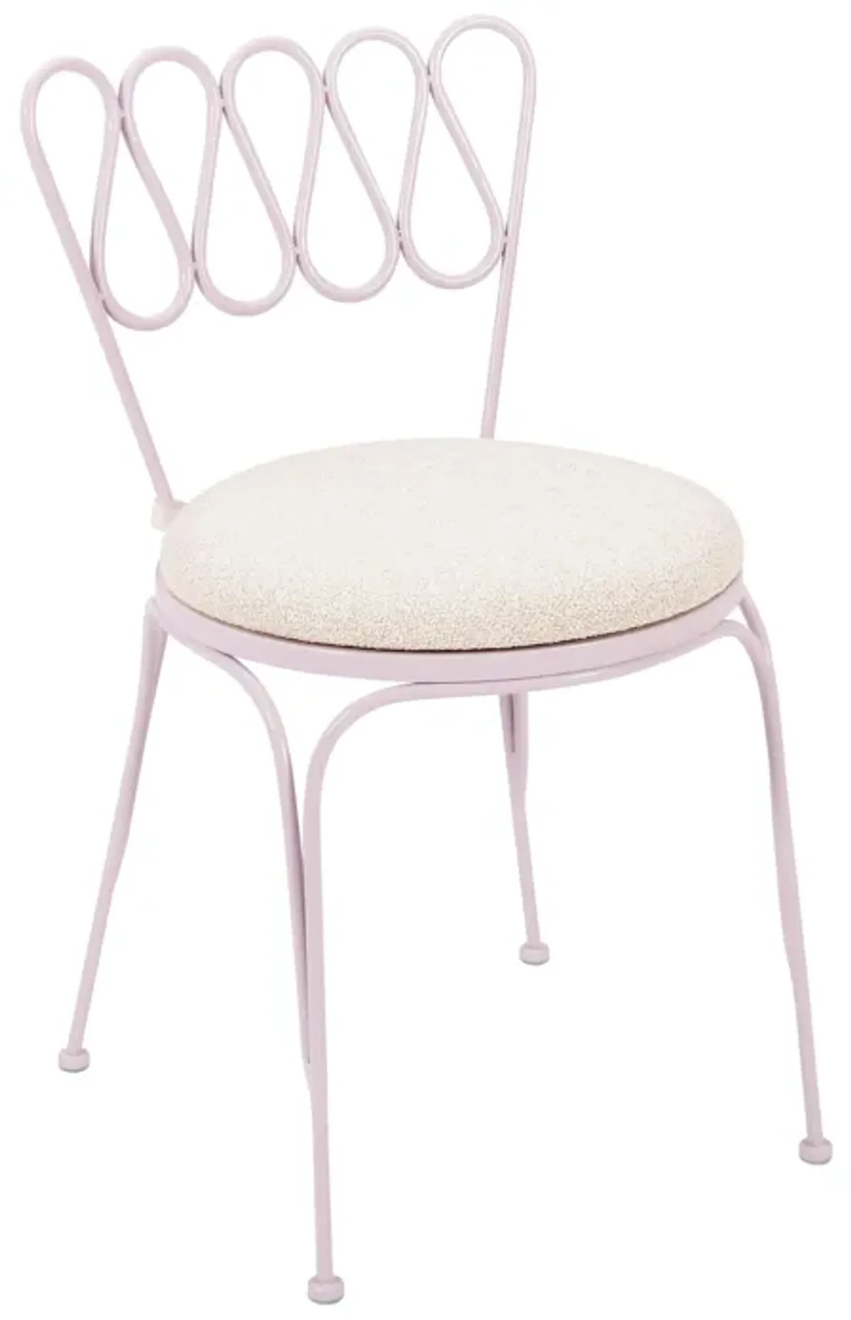 Erica Pink Wrought Iron Outdoor Chair