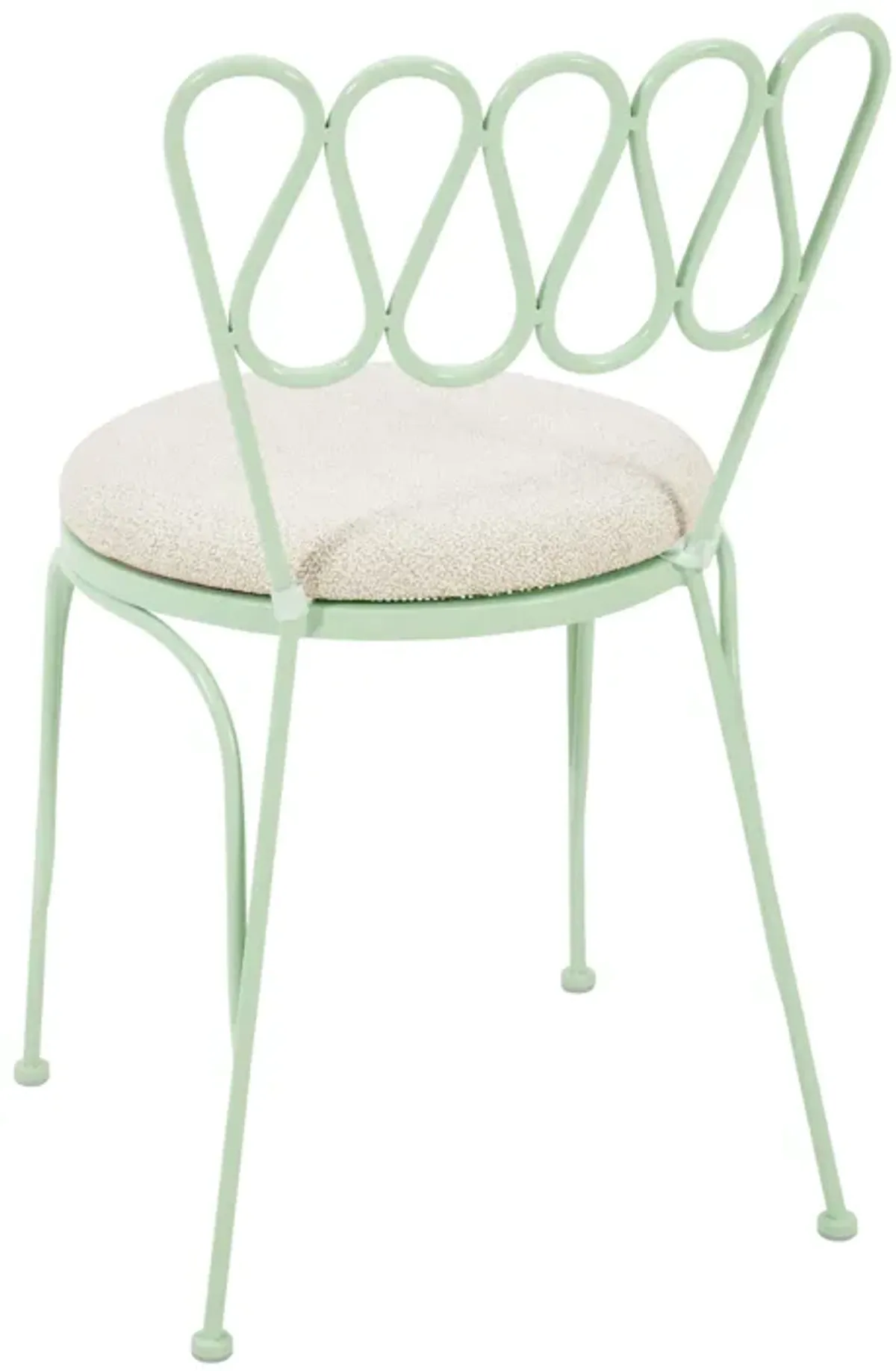 Erica Mint Green Wrought Iron Outdoor Chair