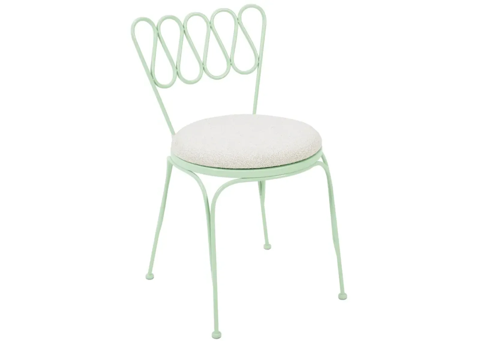 Erica Mint Green Wrought Iron Outdoor Chair