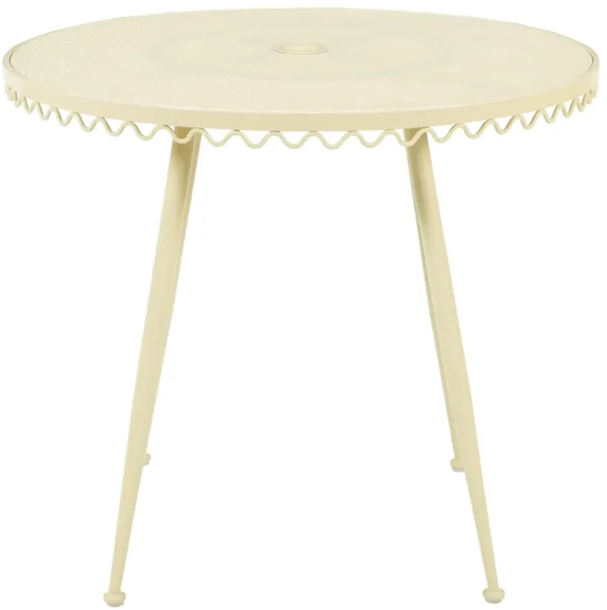 Erica Cream Wrought Iron Outdoor Cafe Table