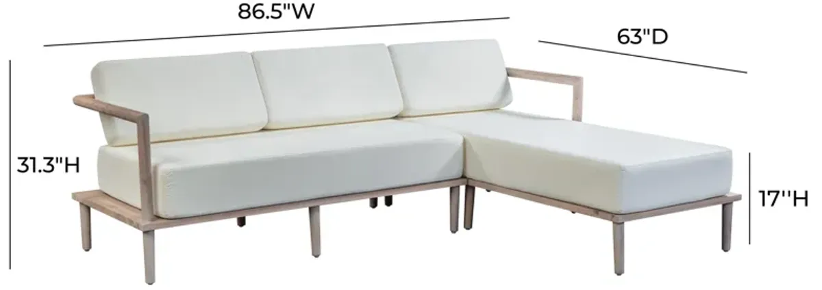 Emerson Cream Outdoor Sectional - RAF