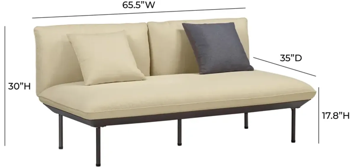 Katti Beige Outdoor Loveseat