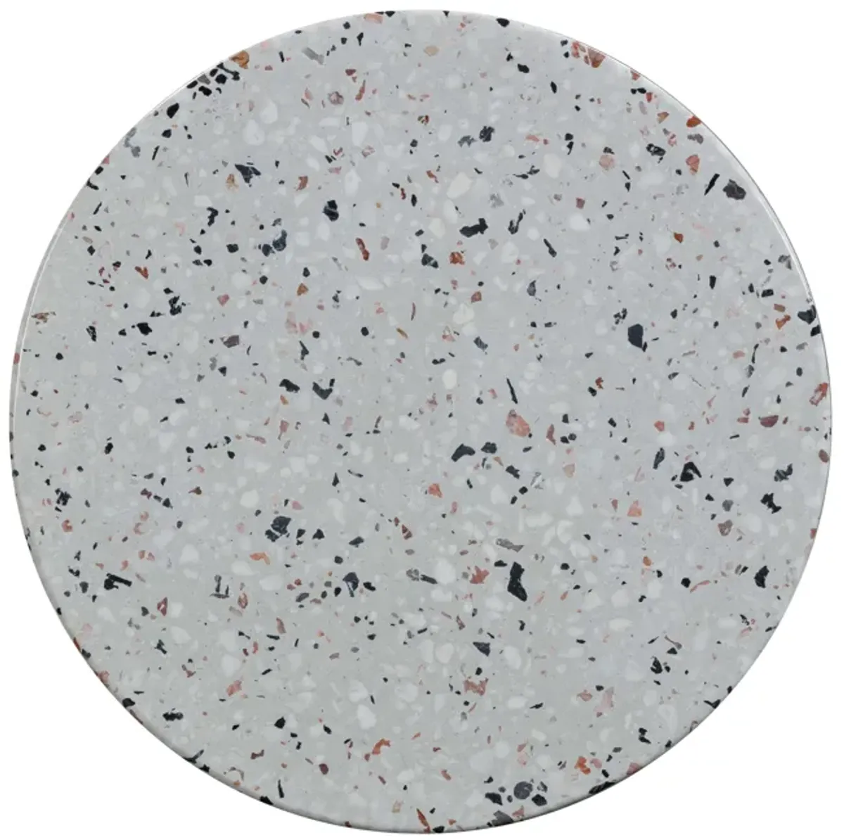 Clover Faux Terrazzo Indoor / Outdoor Round Side Table