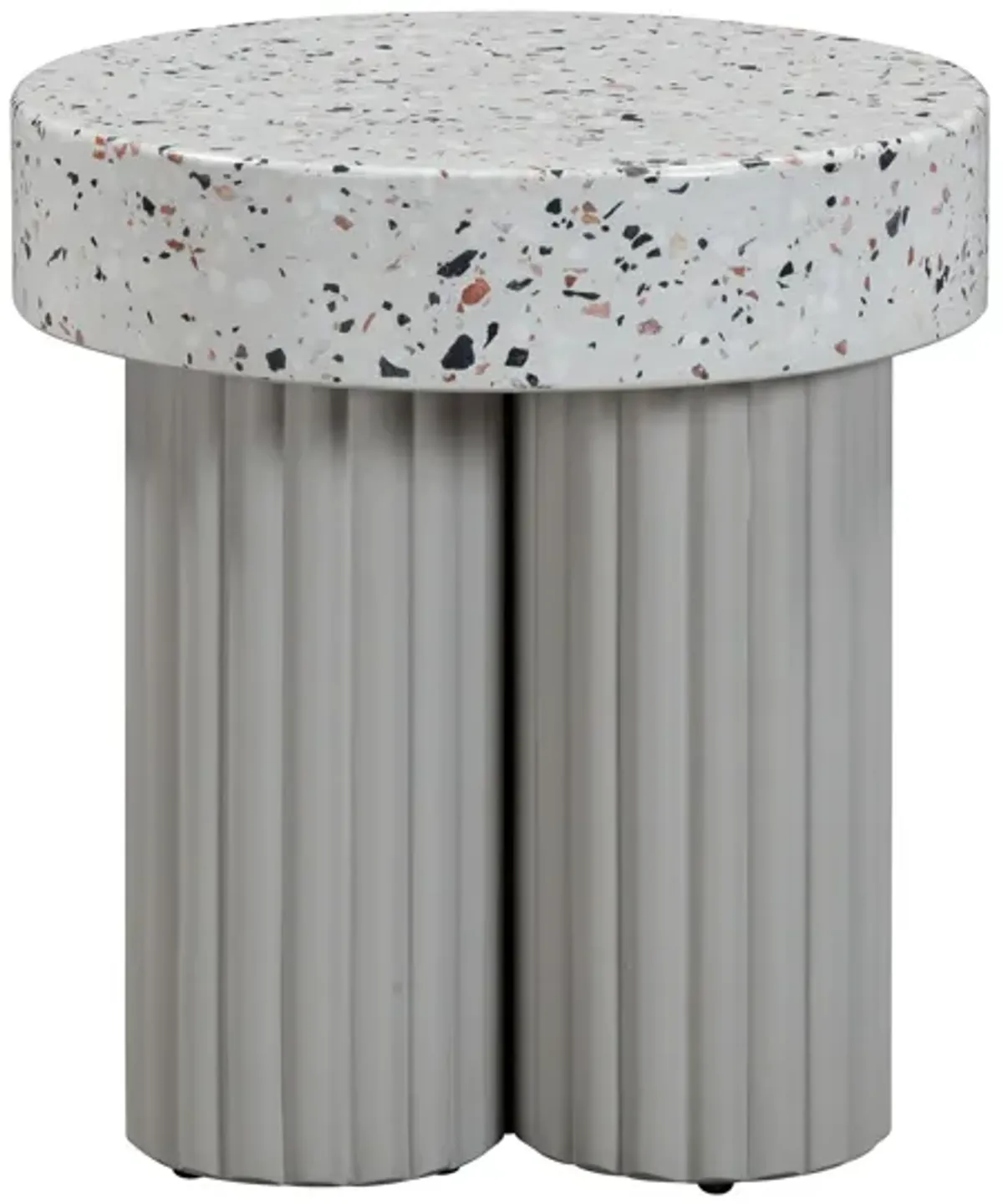 Clover Faux Terrazzo Indoor / Outdoor Round Side Table