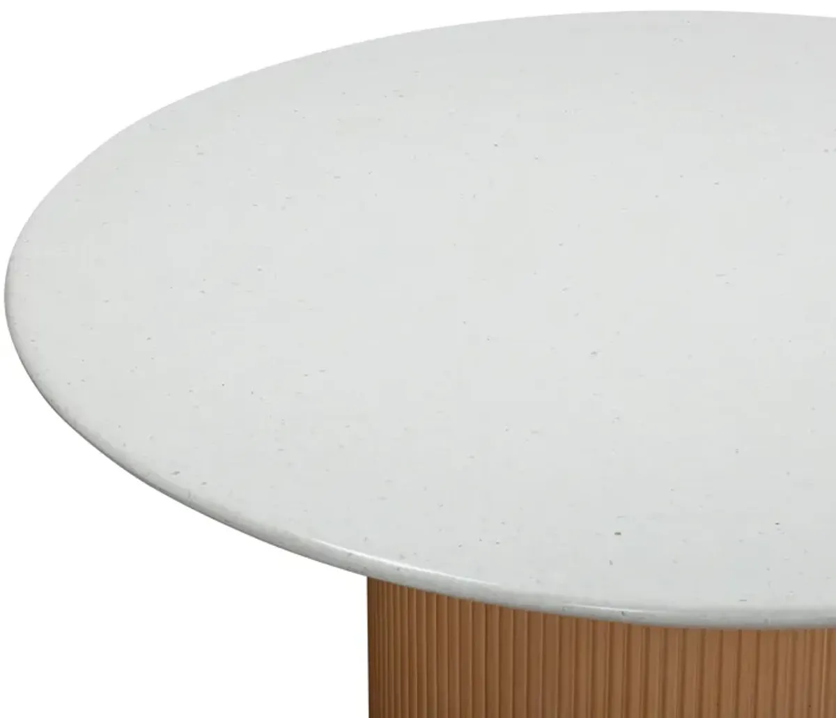 Rose Faux Terrazzo and Terracotta Indoor / Outdoor Round Concrete Dining Table