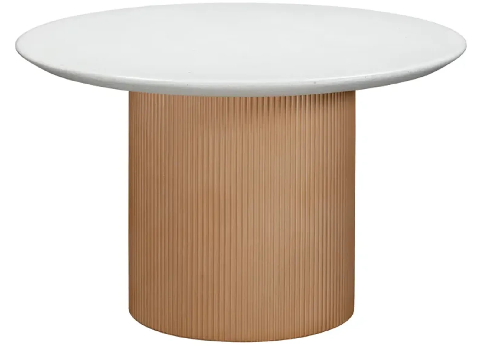 Rose Faux Terrazzo and Terracotta Indoor / Outdoor Round Concrete Dining Table