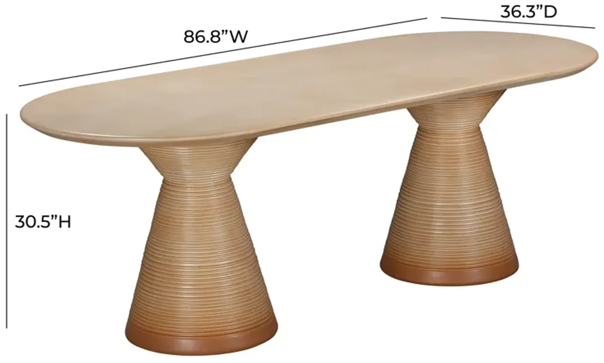 Fassa Terracotta Oval Indoor / Outdoor Dining Table