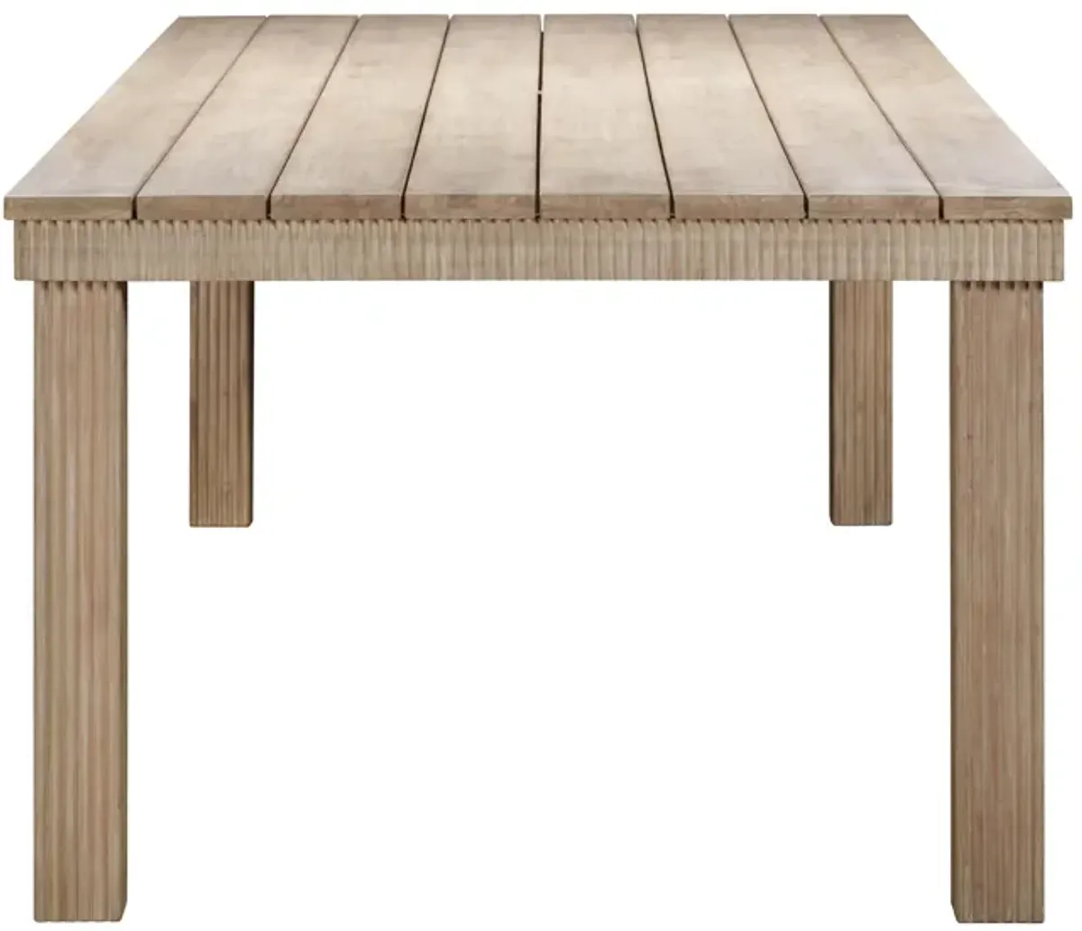 Cassie Natural 108 Inch Rectangular Outdoor Dining Table