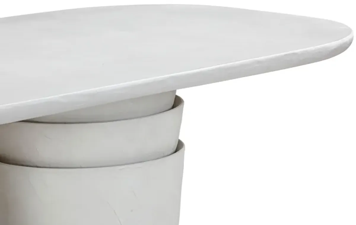 Margot Light Grey Faux Plaster Indoor / Outdoor Concrete Dining Table