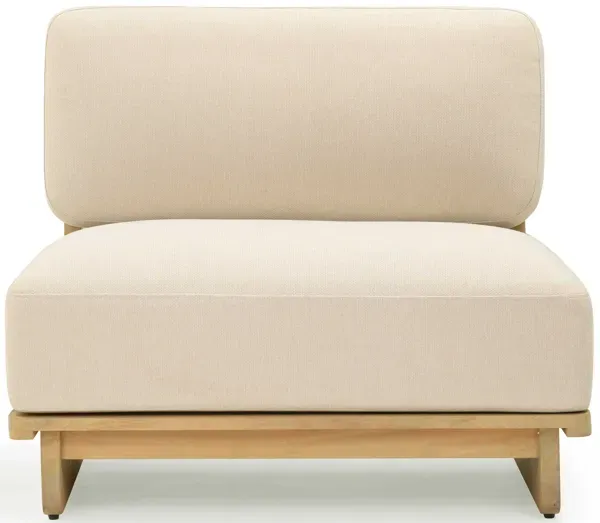 Reavan Cream Outdoor Lounge Chair