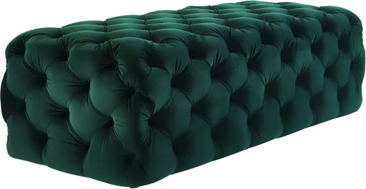 Kaylee Green Velvet Ottoman