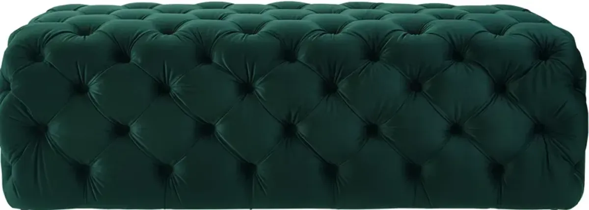 Kaylee Green Velvet Ottoman