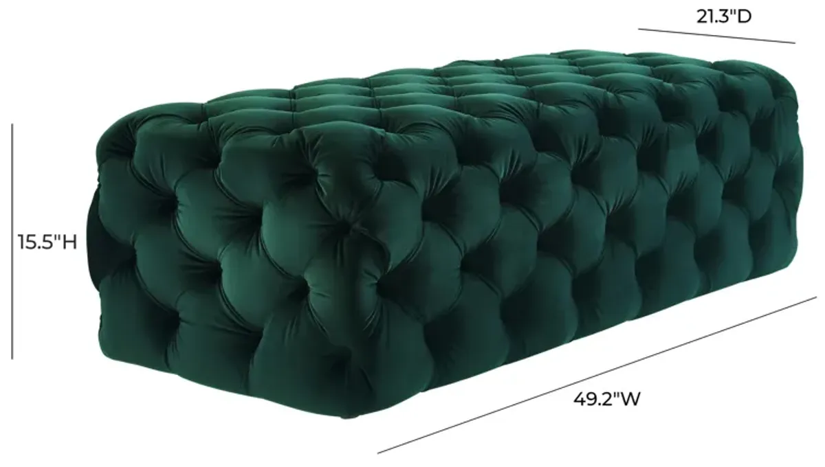 Kaylee Green Velvet Ottoman