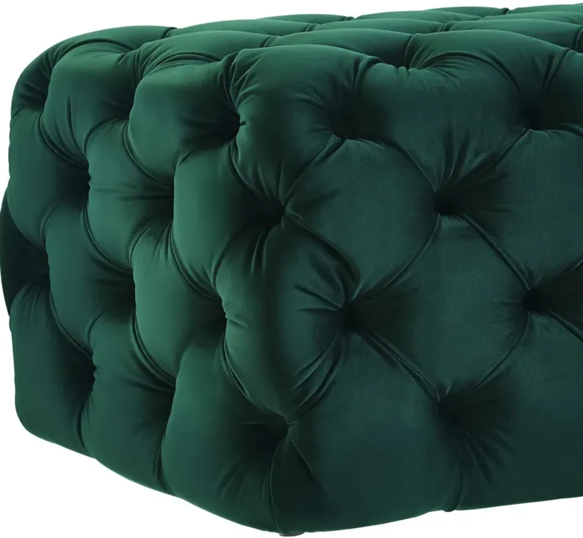 Kaylee Green Velvet Ottoman