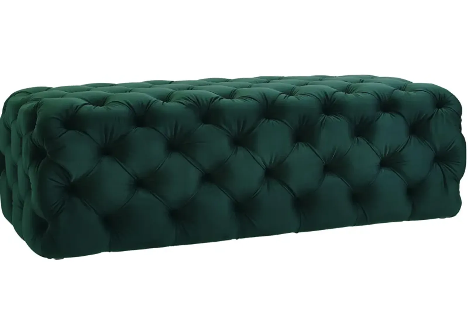 Kaylee Green Velvet Ottoman