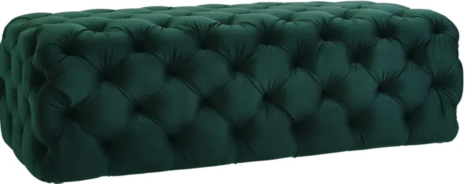 Kaylee Green Velvet Ottoman