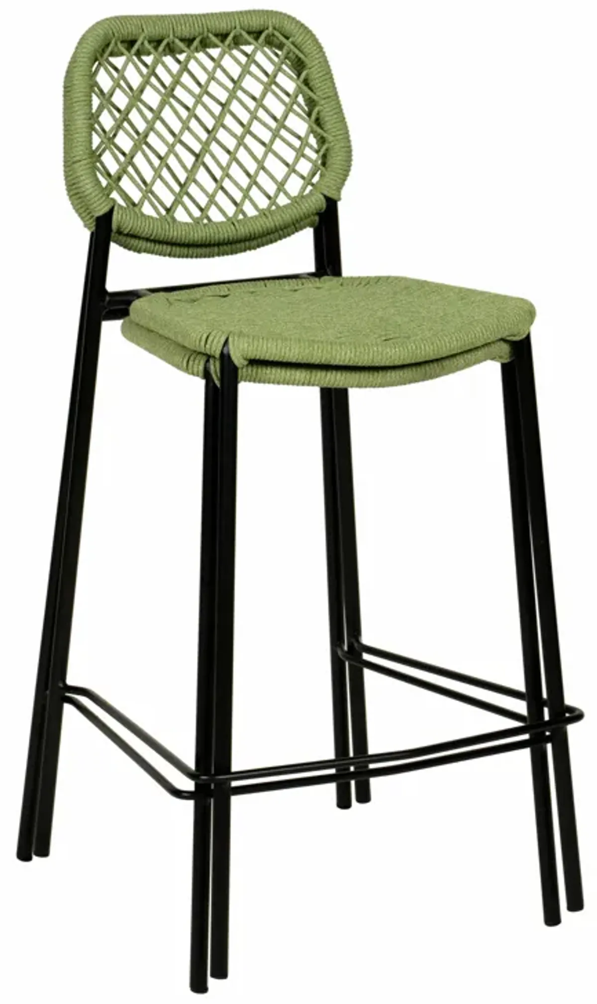 Lucy Green Dyed Cord Outdoor Counter Stool