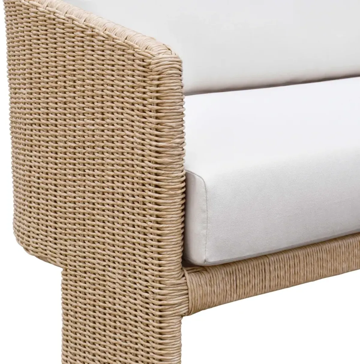 Alexa Cream Performance Fabric Outdoor Sofa