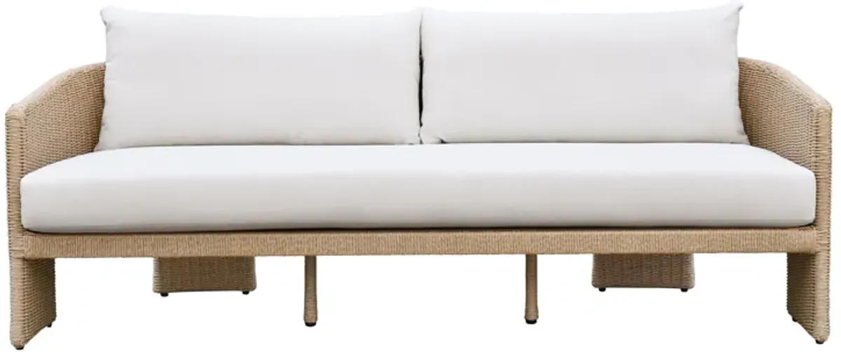 Alexa Cream Performance Fabric Outdoor Sofa