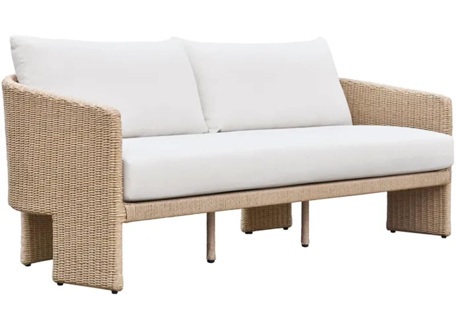 Alexa Cream Performance Fabric Outdoor Sofa