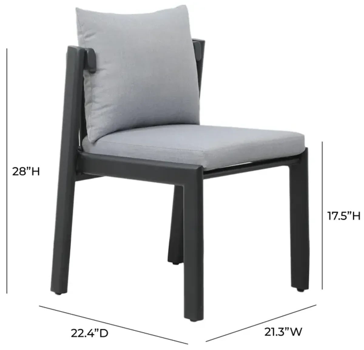 Nancy Grey Outdoor Dining Chair