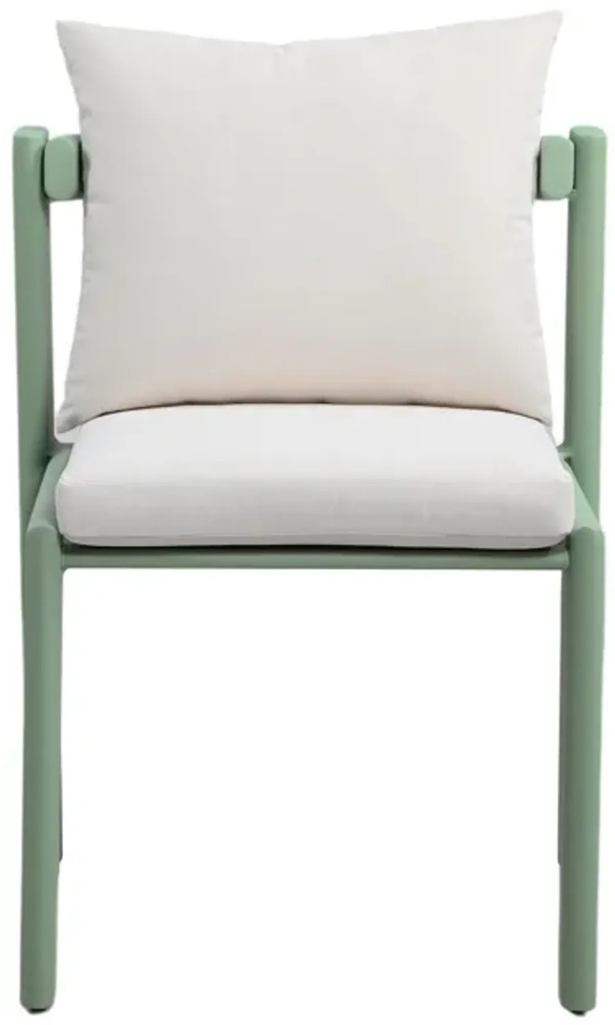 Nancy Mint Green and Cream Outdoor Dining Chair